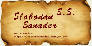 Slobodan Sanader vizit kartica
